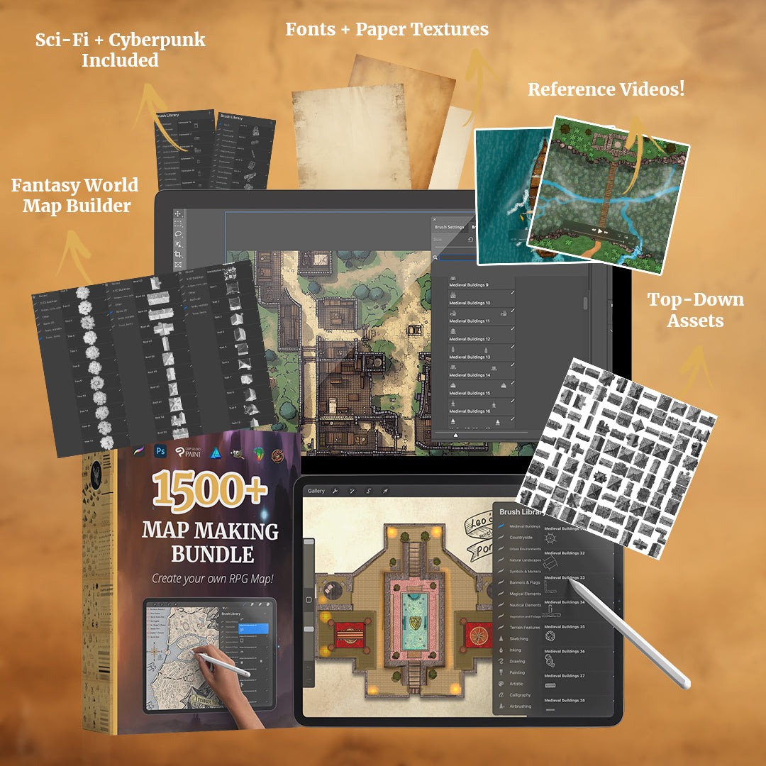 2000+ Ultimate Map Making Bundle - For RPG Enthusiasts